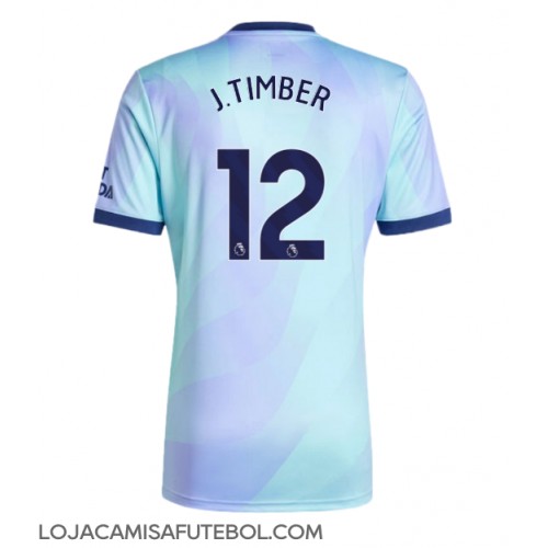 Camisa de Futebol Arsenal Jurrien Timber #12 Equipamento Alternativo 2024-25 Manga Curta